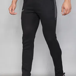 sport sun Men Solid Black Track Pants image 3