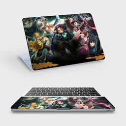 Yuckquee Demon Slayer Anime Full Body Vinyl Laptop Skin 17.3 P-2 Vinyl Laptop Skin Compatible for 17.3 inch image 3