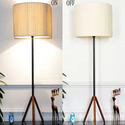 kapoor lampshades Mizuko Matte Black & Copper Table Lamp with White Cotton Shade image 3