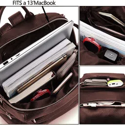 spinsell Medium 24 L Backpack Leather Backpack Purse for Women and Girls Convertible Travel Vintage image 4