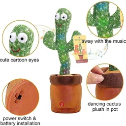haulsale Dancing Talking Cactus Plush Toy, Wriggle, Singing, Repeat What You Say-751-picture-22