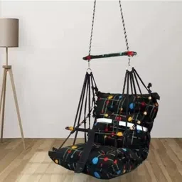 kd creation Cotton Swing for Kids Baby's Children Folding and Washable 1-3 Years swing swing pink line image 2