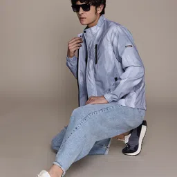 roadster Men Printed Tailored Jacket image 3