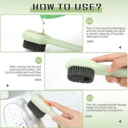 Bettercall Plastic Shoe Cleaning Brush With Long Handle Brush image 3