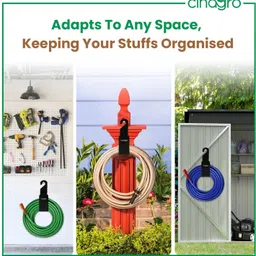 Cinagro Metal Hose Holder for Garden Hose Pipe, Wall Mounted Portable Design (Square) Garden Hose Stand image 4