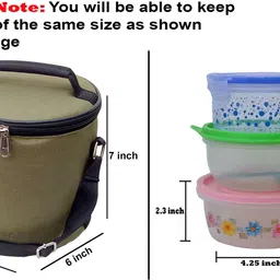 aafeen Olive Green Office Use Tiffin Bag Waterproof Lunch Bag image 5