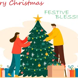 festive blessings Generic 300 cm (9.84 ft) Artificial Christmas Tree image 5