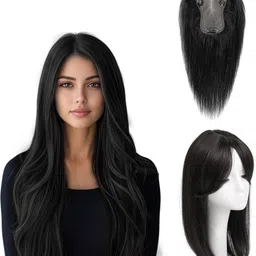 3 Clip Matt Topper Extensions for Women (Black Color) Hair Extension-image-31