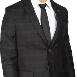 ad by arvind Men Checkered Single Breasted Formal Blazer image 4