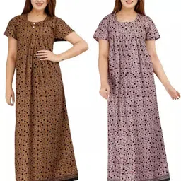 starsrewin Pack of 2 Women Nighty Set image 1