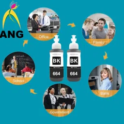 tequo Refill Ink Compatible Epson T664 L360 , L361, L365, L380 Black - Twin Pack Ink Toner image 2