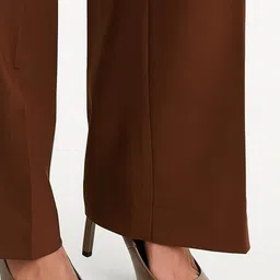 fabs Women Regular Fit Brown Viscose Rayon Trousers image 3