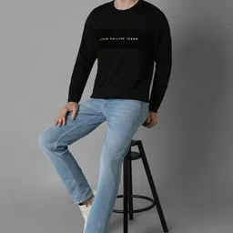 louis philippe jeans Men Full Sleeve Solid Sweatshirt image 2