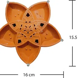 sovia store Panchmukhi Festive Decoration Plastic Table Diya Perfect gift for diwali Plastic Table Diya image 2