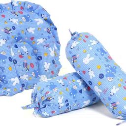 tip 'n' top Baby Pillow Set With Bolsters Mustard Seeds, Cotton Animals Baby Pillow Pack of 3 image 1