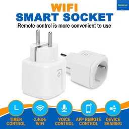 FreshDcart Wi-Fi Smart Socket Plug Voice Control with Alexa, Google Assistant Plug for Home Smart Plug image 3