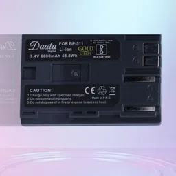 DAATA Digital BP-511 Battery gold 6600 mah (for canon) Camera Battery Charger image 3