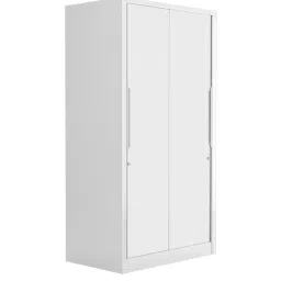 godrej interio Slide Metal Sliding Door Wardrobe in Tex Bond White Colour image 4