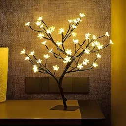 atulux 24 LEDs Cherry Blossom Twig Tree Lamp with Touch Sensor, USB & Battery Operated Table Lamp image 2