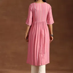 libas Women Woven Design Viscose Rayon A-line Kurta image 3