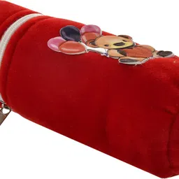 kuber industries Cartoon Printed Soft Velvet Stretchable Baby Feeding Bottle Cover With Easy to Hold Strap, Pack of 3 (Red) image 3