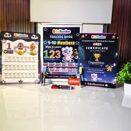 eduillumine Wipe & Clean Numbers 1–10 Kit with 6 Marker Pens & 1 Duster Practice Book-picture-38