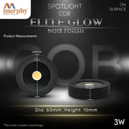 murphy 3W Elite Glow Waterproof Round Led Surface Cabinet (Pack Of 8, Warm White) Surface Ceiling Light Ceiling Lamp image 5