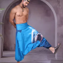 stand out Animal Print Cotton Men Harem Pants image 3