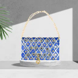 homestic by kuber industries Casual Blue Clutch image 5