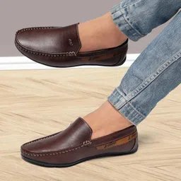knoos Brown Synthetic Leather Casual Loafer Loafers For Men image 2