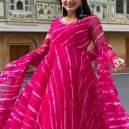 a a italiya Printed Georgette Stitched Anarkali Gown-picture-21