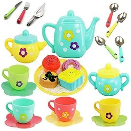 Plastic Tea Party Pretend Play Kitchen Set-image-53