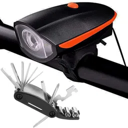 spokefox Bicycle Light Plus Horn With 16 in 1 Multiutility Tool Kit LED Front Light-picture-18
