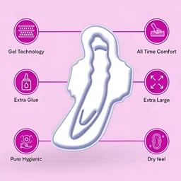 morecare XXXL Ultra-Thin Sanitary Pads 40 Cotton-Soft Jumbo Pads with Wings for Women Sanitary Pad image 3