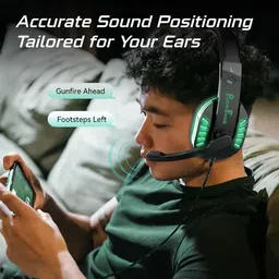 punnkfunnk A10 Over Ear Gaming Headset with Mic Wired Gaming Headset image 4