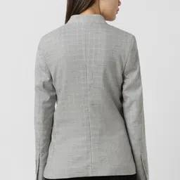 van heusen Women Checkered Single Breasted Formal Blazer image 2
