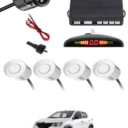 maties Car Parking Sensors - Set of 4 with Reverse Parking Camera (White)-172 White Reversing Electromagnetic Parking Sensors With Camera-172 Parking Sensor-picture-10