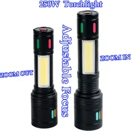 regals choice Rechargeable Torch with Sturdy Aluminum Body 3 hrs Torch Emergency Light image 3