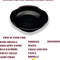 zido (Pack of 4) Dahi Bhalla/Chat/Papdi/Fruit Chat/Snacks/Appetizer/Dessert Plate Sizzler Tray image 5