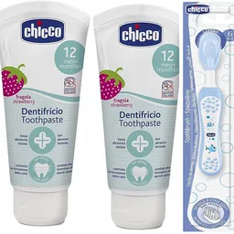 chicco Two straberry tooth paste with tooth brush-picture-38