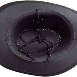 INAAYA Stylish Cowboy Hats For Men And Boys In Black, Pack Of 1 image 3
