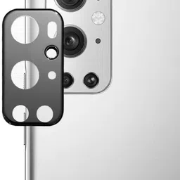A3sprime Camera Lens Protector for OnePlus 9 Pro 5G, |Full Coverage 9H Surface Hardness Tempered Glass Camera Protector|, (Color - Transparent, Black) image 1