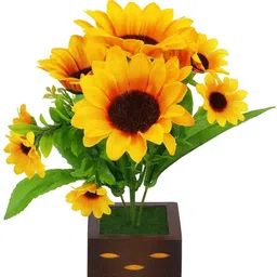 abc Yellow Sunflower Artificial Flower image 1