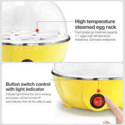 spella genuine Quality Egg Boiler Electric Automatic Off Egg Steamer Cooker Poacher_16 Egg_Cooker_Egg_ Boiler (Multicolored 7 Egg)_016 Egg Cooker image 2