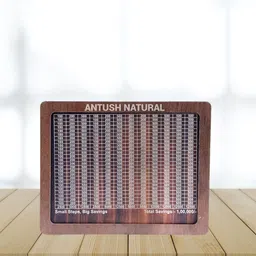 funlot Secure Wooden Money Storage Box-M1 Coin Bank image 1