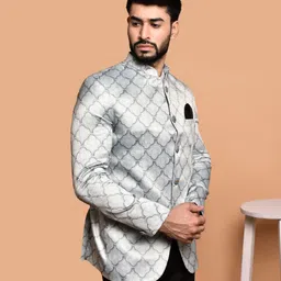 metronaut Men Printed Single Breasted Casual Blazer image 3