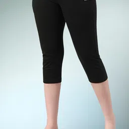 Women Dark Green Capri-image-3