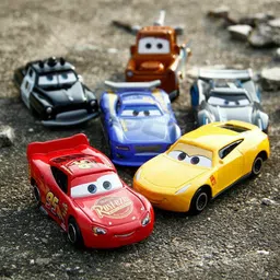 authfort 1:64 Deesney Pack of 6 ( Lightning McQueen, Jackson Storm, Cruz Ramirez,Mater,Octane Gain,Sheriff ) pack of 6 image 2