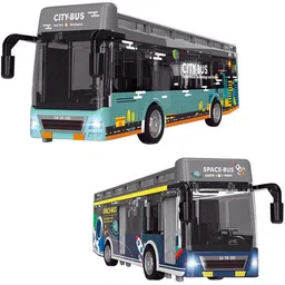 magicwand 1:32 Die-Cast Metal City or Space Bus with Openable Openable Doors Lights,Music-picture-26