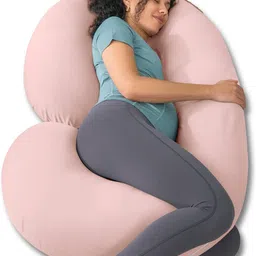 foodie puppies Polyester Fibre Pregnancy Pillow Pack of 1 Nature C Shape Maternity Sleeping Long Pillow for Pregnant Lady Full Body Support-picture-24